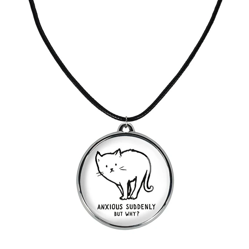 گردنبند خندالو مدل گربه مضطرب کد 2931729318