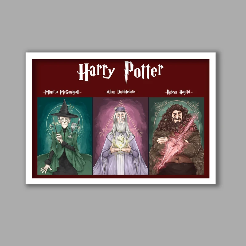 تابلو لیلیان مدل هری پاتر Harry Potter کد LA-G11411 فریم سفید