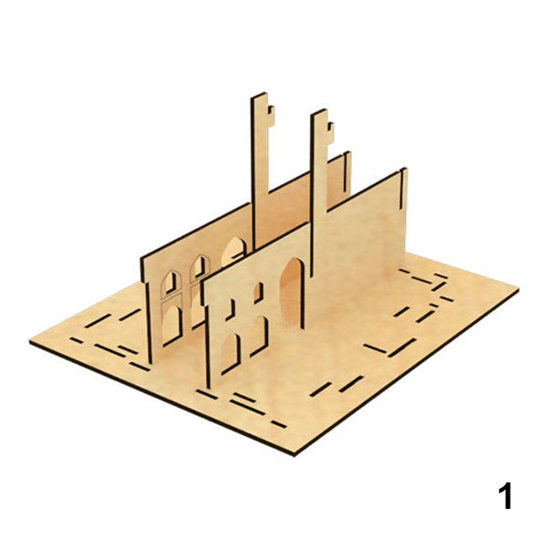 ساختنی مدل ماکت چوبی عمارت عالی قاپو نقش جهان اصفهان کد M100