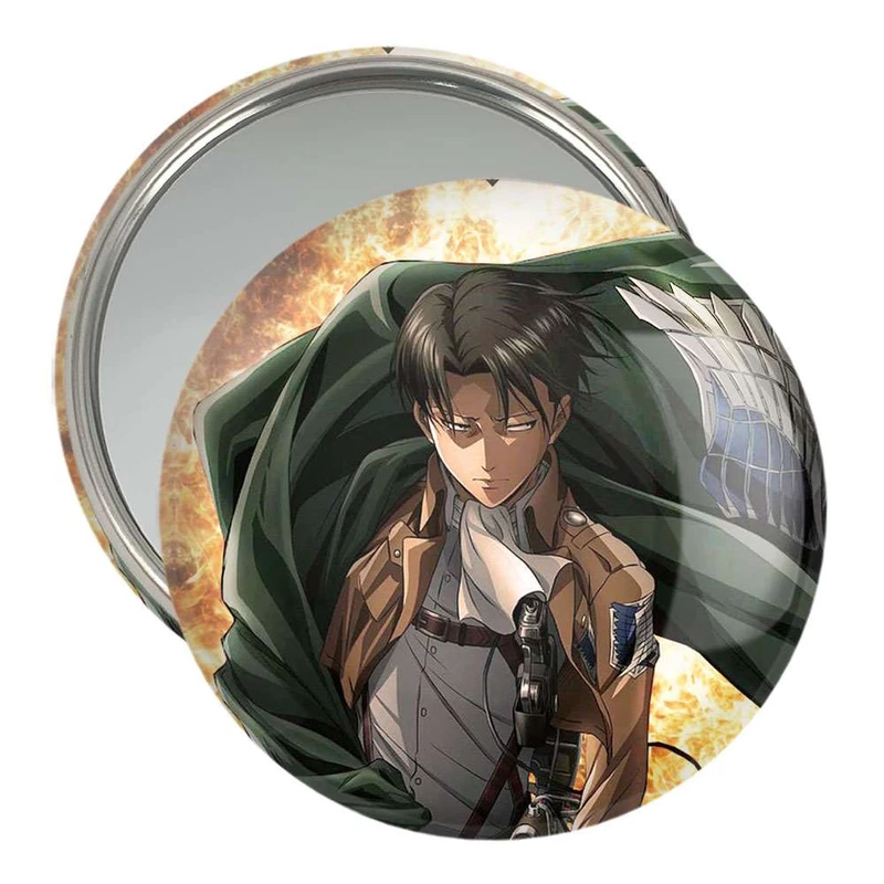 آینه جیبی خندالو طرح لیوای آکرمن انیمه اتک آن تایتان Attack on Titan  کد 4850