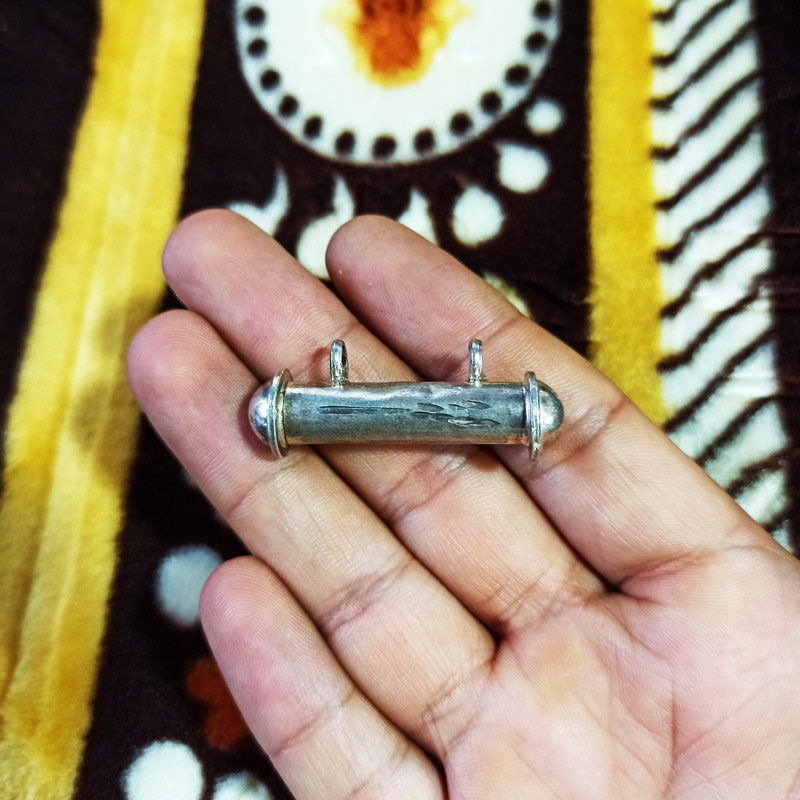 آویز گردنبند نقره سلین کالا مدل لوله حرز ce-he14