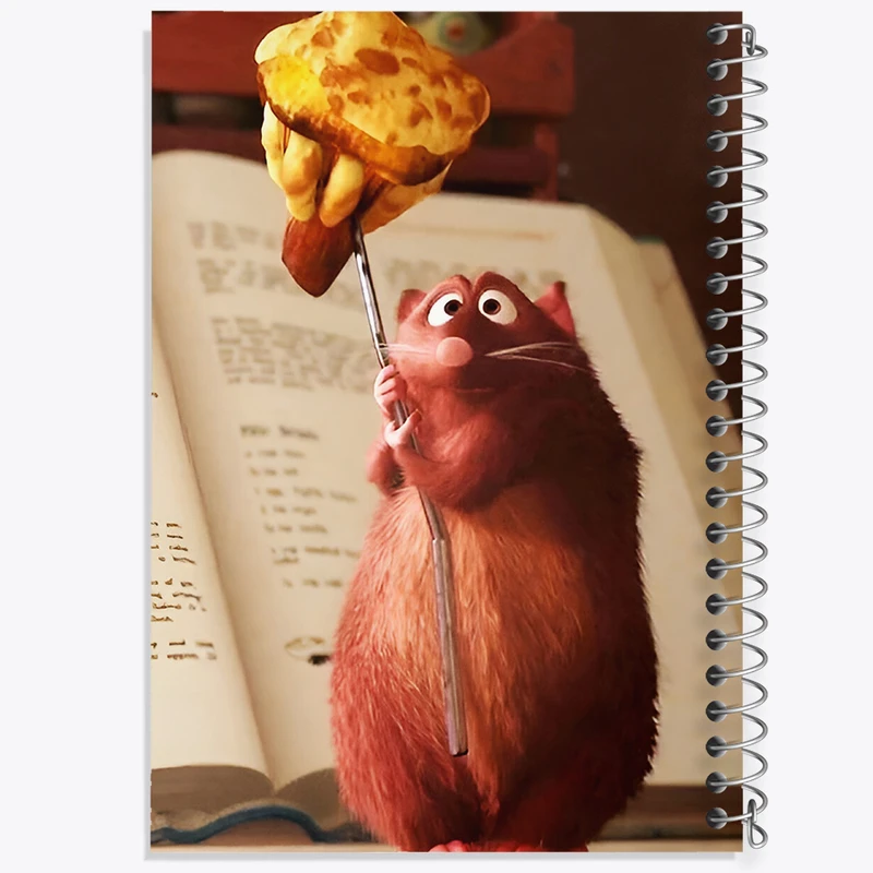 دفتر مشق 100 برگ خندالو طرح موش سرآشپز (Ratatouille) کد F8330