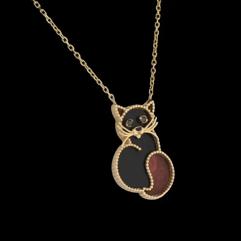 گردنبند طلا 18 عیار زنانه تاج مدل 1071