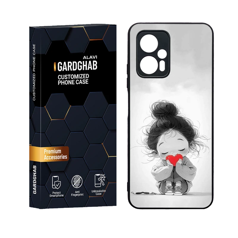 کاور گارد قاب علوی مدل دورژله ای پشت گلس فانتزی مناسب برای گوشی موبایل شیائومی Poco X4 GT