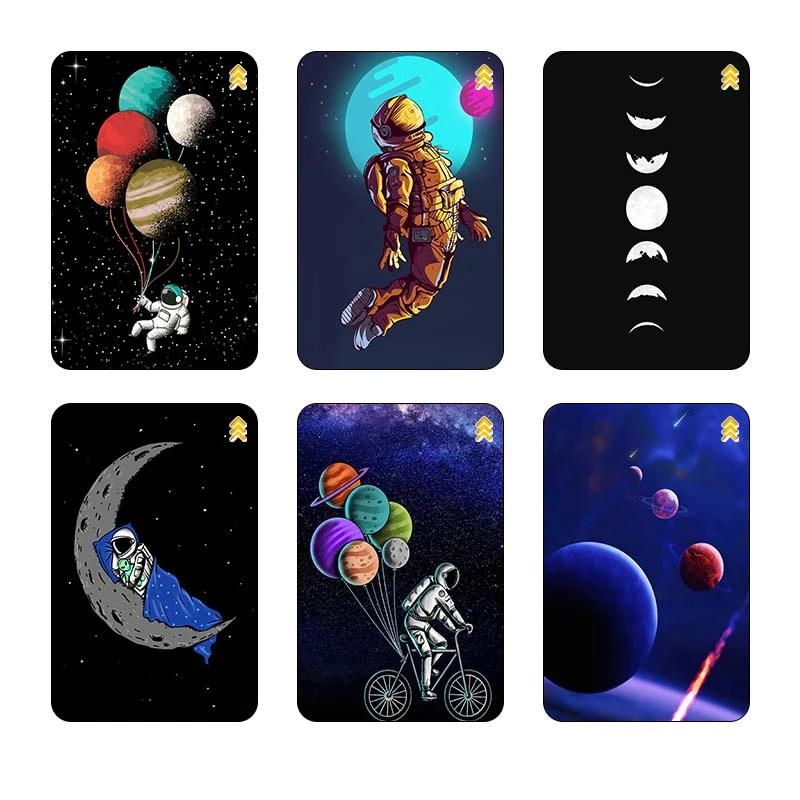 استيکر کارت کارنيکا طرح فضا Space کد 44659 مجموعه 6 عددی