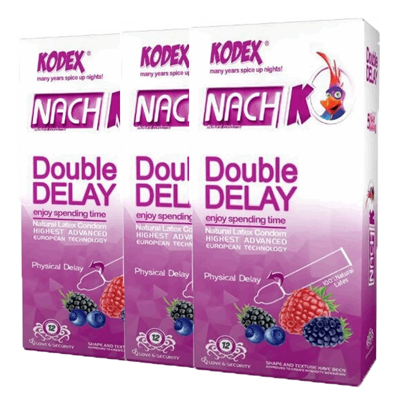 کاندوم تاخیری دوبل ناچ مدل Double Delay سه بسته 12 عددی