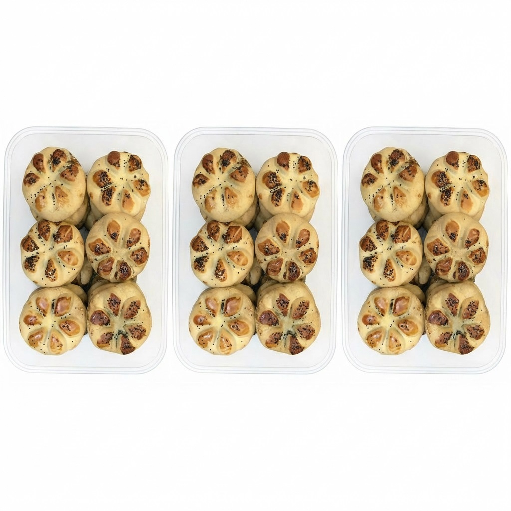 شیرینی سنتی نان خرمایی قزوین - 1500 گرم بسته 3 عددی