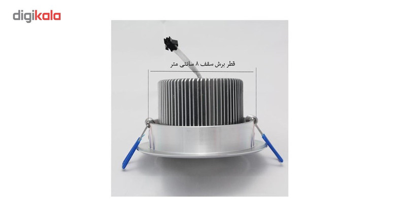 چراغ ال ای دی 7 وات ری لایت مدل THD-K722-Glass بسته 5 عددی