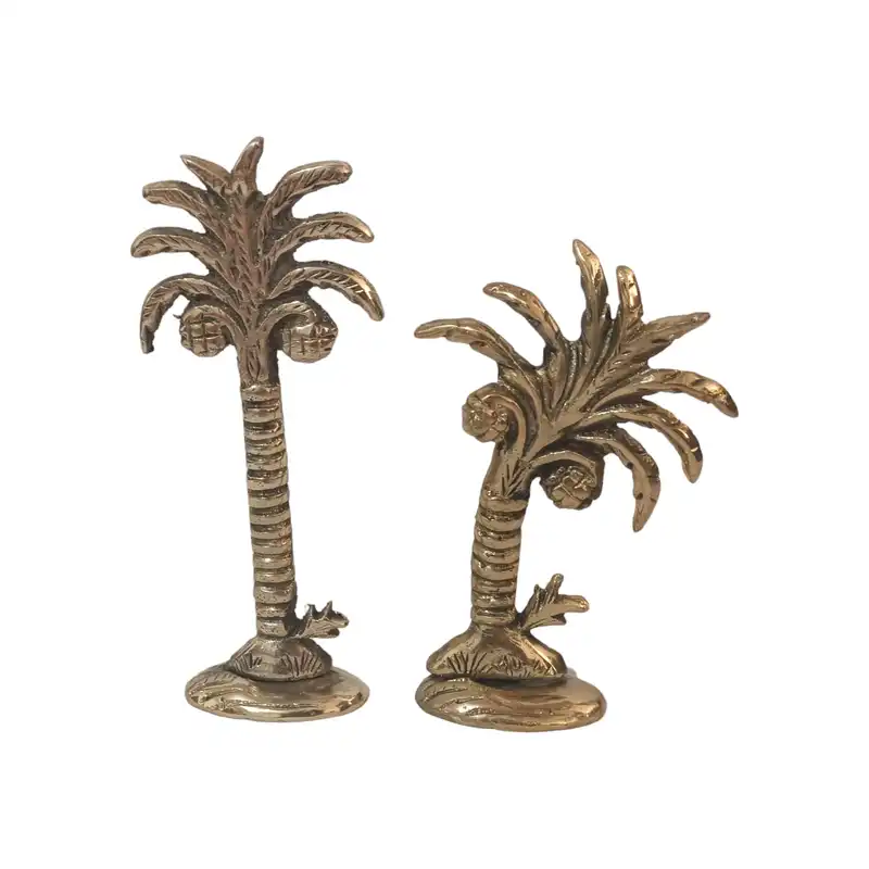 دکوری برنجی مدل نخل کد H-2048 بسته 2 عددی