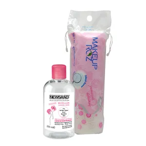 محلول پاک کننده آرایش نیوساد مدل Parabens free حجم 250 میلی لیتر به همراه پد پاک کننده آرایش میکاپ رز مدل 01 بسته 92 عددی