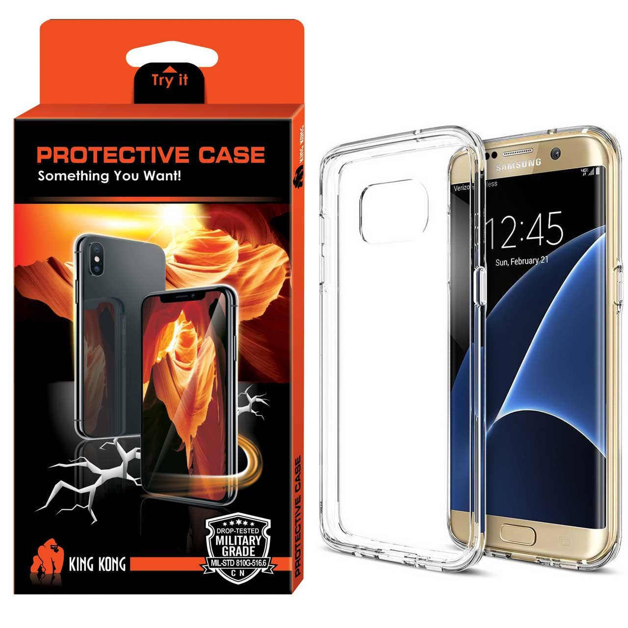 کاور کینگ کونگ مدل Protective TPU  مناسب برای گوشی سامسونگ گلکسی S7 Edge