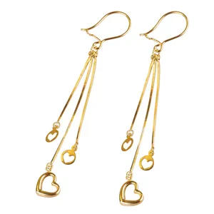 گوشواره طلا 18 عیار گالری طلاچی مدل آویز قلب