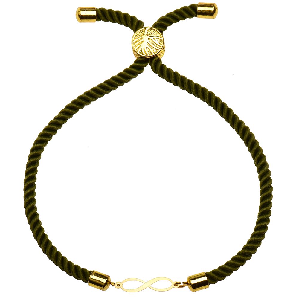 دستبند طلا 18 عیار زنانه کرابو طرح بینهایت مدل Kr1530 -  - 1