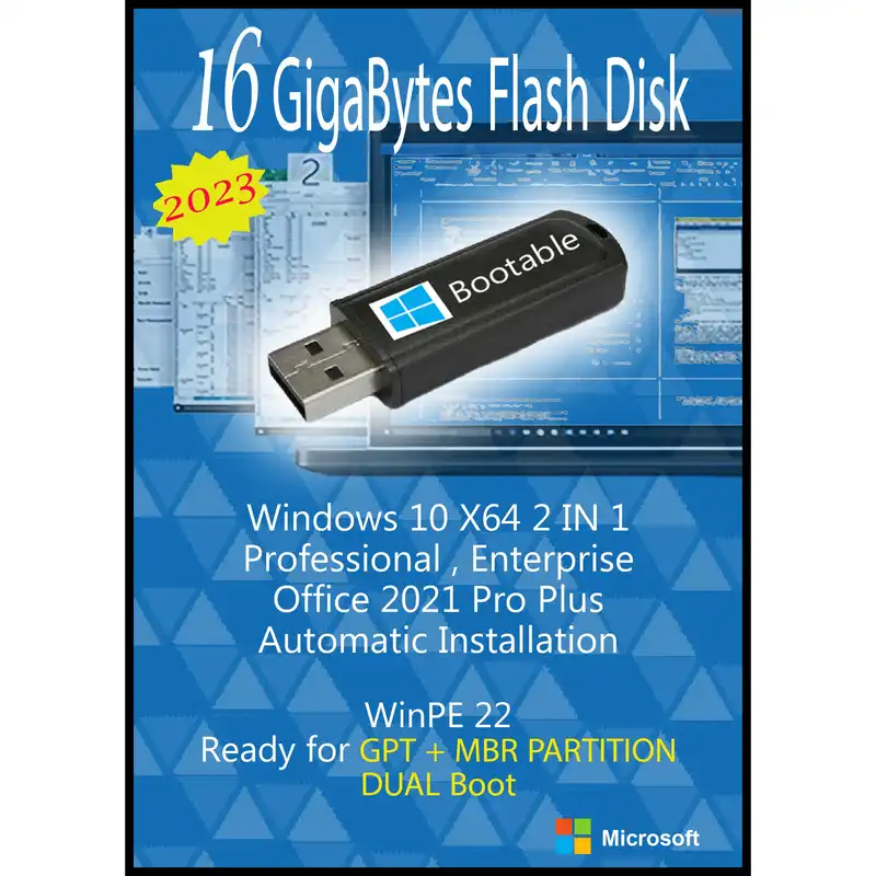 سیستم عامل Windows 10 Pro. Ent. X64 - Office 2021 Pro Plus نشر مایکروسافت