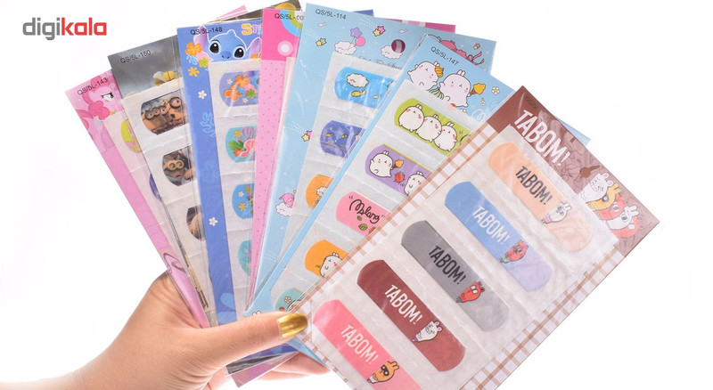 چسب زخم ترانه طرح blue سایز 10 سانتی متر بسته 5 عددی