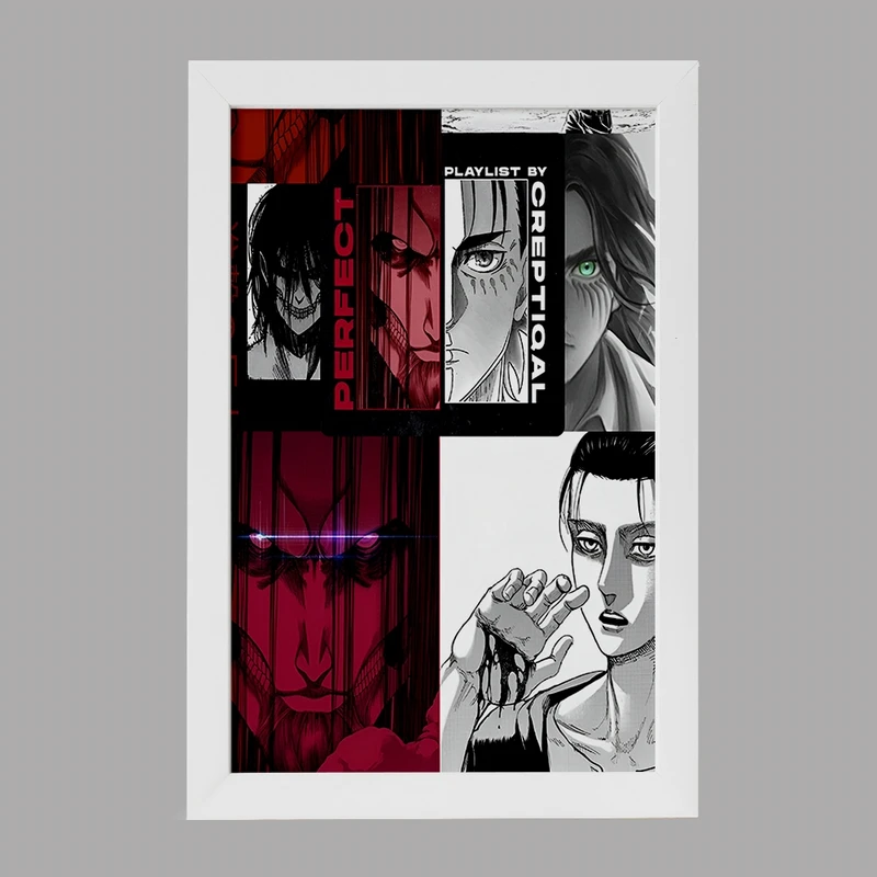 تابلو خندالو مدل انیمه اتک آن تایتان کد F4736