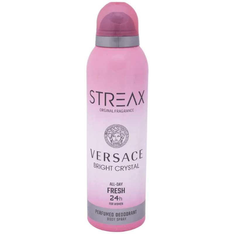اسپری بدن زنانه استریکس مدل VERSACE حجم 200 میلی لیتر اسپری بدن زنانه استریکس مدل VERSACE حجم 200 میلی لیتر