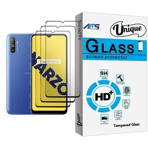 AFS Unique Glass MIX003 Screen Protector For Realme Narzo 10A Pack Of 3