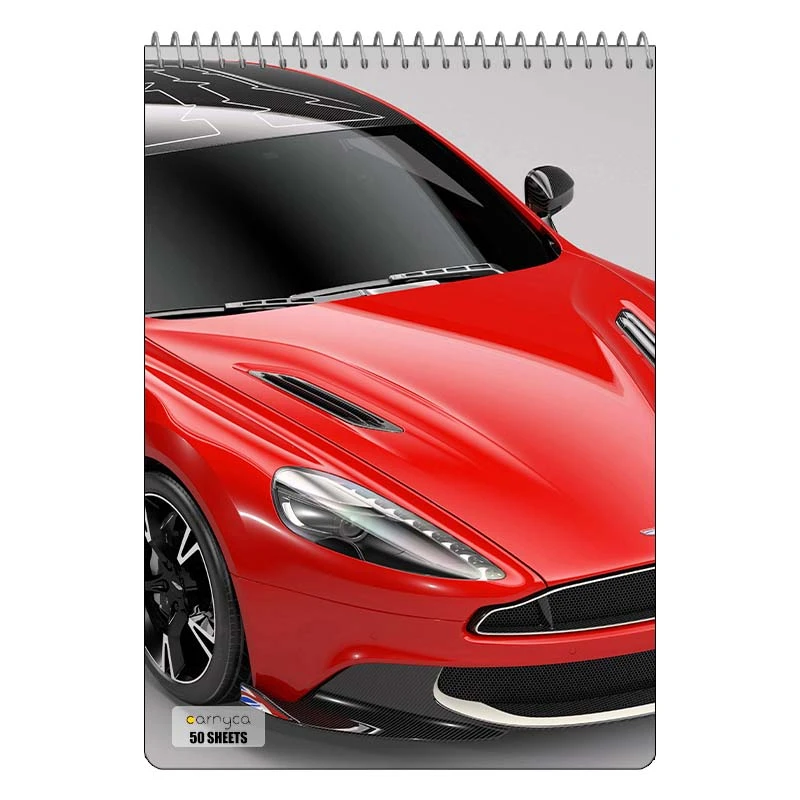 دفتر نقاشی 50 برگ سیمی کارنیکا طرح استون مارتین Aston Martin کد 27814