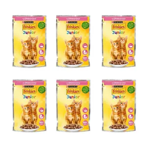 پوچ گربه فریسکیز مدل کیتن وزن 85 گرم بسته 6 عددی