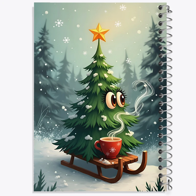 دفتر لیست خرید 50 برگ خندالو طرح درخت کریسمس کد F7971