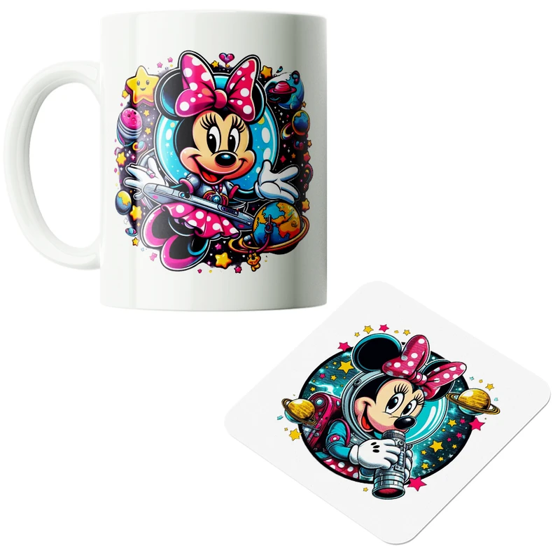 ماگ پاد آفرین مدل کارتونی میکی موس کیوت فانتزی بامزه کد PZ336 به همراه زیرلیوانی