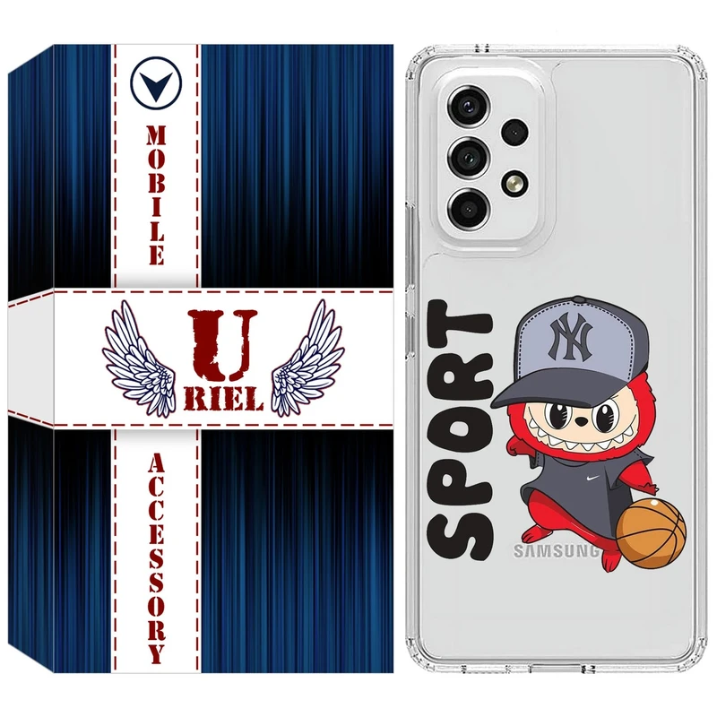 کاور یوریل قاب مدل Clear کد 148 طرح لبوبو Labubu مناسب برای گوشی موبایل سامسونگ Galaxy A32 5G / M32 5G