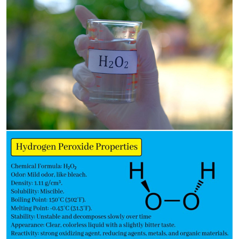 آب اکسیژنه ۳۵ درصد رفرنس کمیکالز مدل هیدروژن پراکسید حجم ۱۰۰۰ میلی لیتر