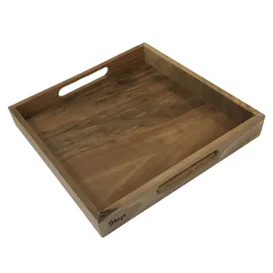 سینی چوبی شیجا وند مدل کلاسیک رویال طرح squared