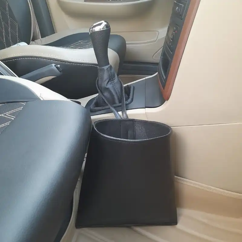 سطل زباله خودرو مدل چرمی