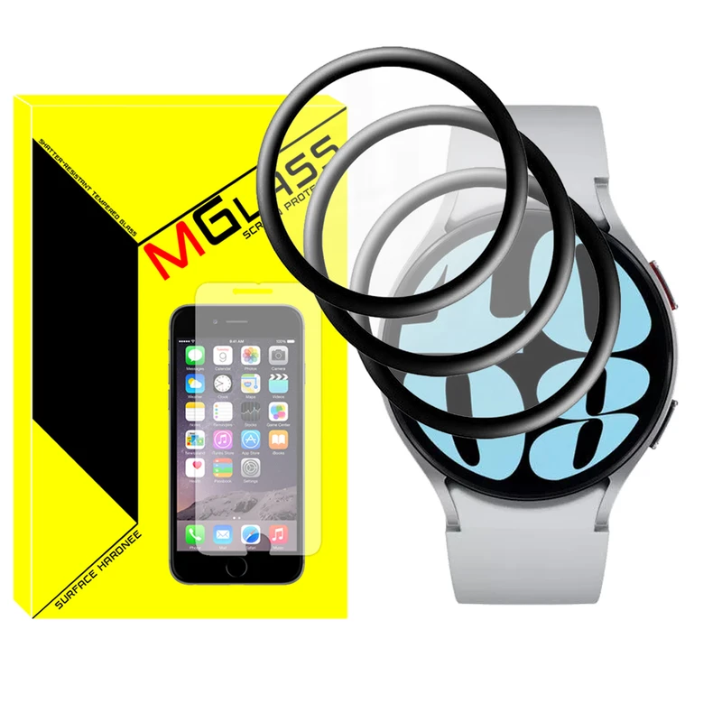 محافظ صفحه نمایش نانو ام‌گلس مدل NMG مناسب برای ساعت هوشمند سامسونگ Galaxy Watch 6 44mm بسته سه عددی