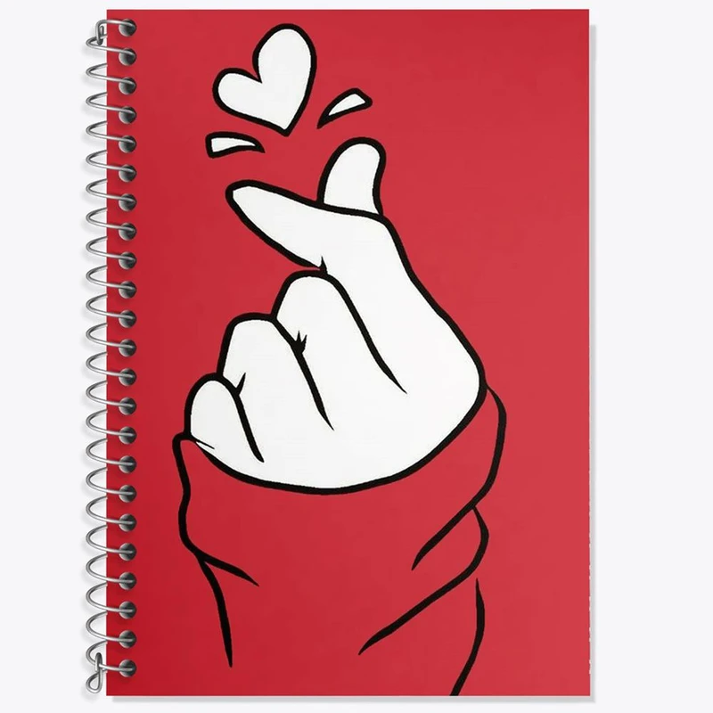 دفتر زبان 50 برگ خندالو مدل دو خط طرح عاشقانه کد 1891