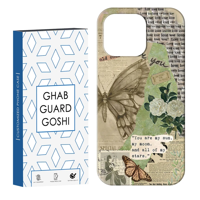 کاور قاب گارد گوشی طرح پروانه کد Dimo-162 مناسب برای گوشی موبایل اپل IPHONE 16 PRO   