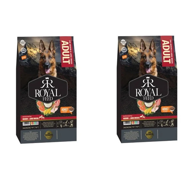 غذای خشک سگ رویال فید مدل ADULT وزن 10کیلوگرم بسته دو عددی