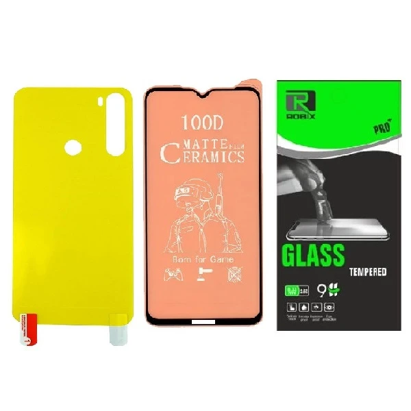 محافظ صفحه نمایش مات  روبیکس مدل CR-Note8 مناسب برای گوشی موبایل شیائومی Redmi Note 8 به همراه محافظ پشت گوشی