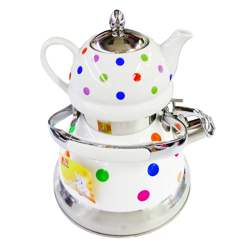 ست کتری و قوری کینگ مستر مدل خالدار