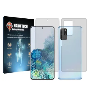 Nano tech transparent screen protector suitable Samsung Galaxy S20 Plus mobile phone along with back of the phone