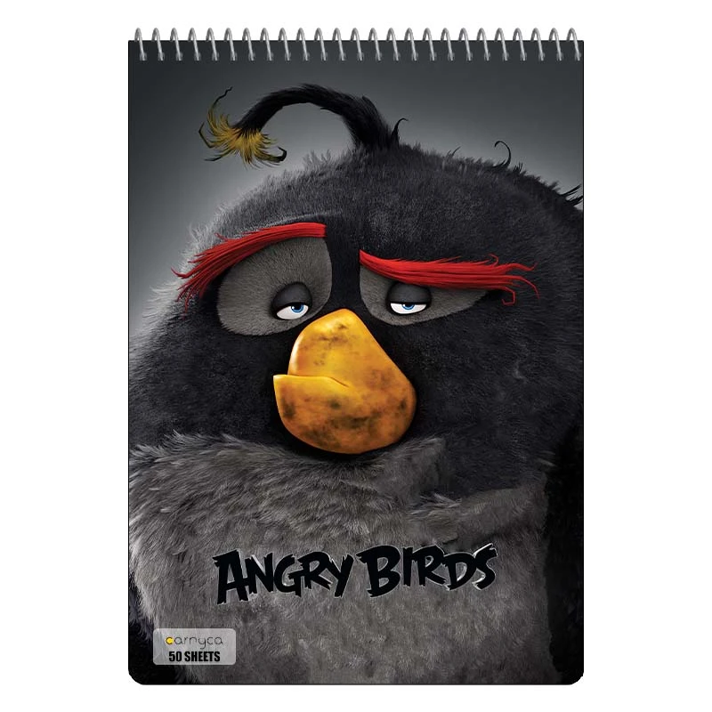 دفتر نقاشی 50 برگ سیمی کارنیکا طرح پرندگان خشمگین The Angry Birds کد 38757