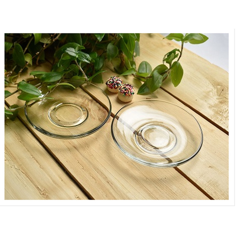 نعلبکی بلور کاوه مدل مرجان بسته 6 عددی