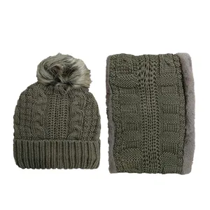 ست کلاه و شال گردن بافتنی پسرانه کد 4300