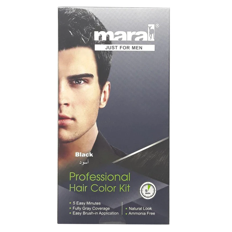 کیت رنگ موی مردانه مارال مدل Black حجم 50 میلی لیتر بسته 2 عددی