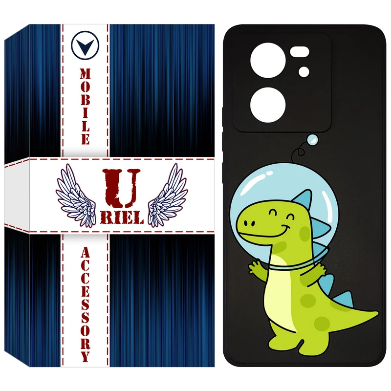 کاور یوریل قاب مدل KSH کد 62 طرح دایناسور فضانورد مناسب برای گوشی موبایل شیائومی 13T / 13T Pro / Redmi K60 Ultra
