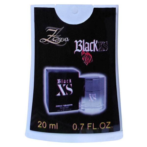 عطر جیبی مردانه زوا مدل Black XS حجم 20 میلی لیتر