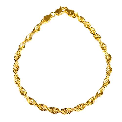 دستبند طلا 18 عیار گالری طلاچی مدل زنجیر مارپیچ