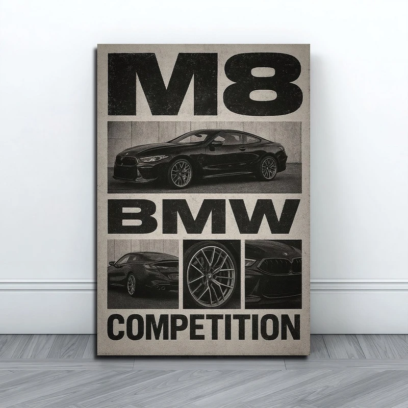 تابلو شاسی بکلیت طرح ماشین BMW M8 مدل SH-S10687
