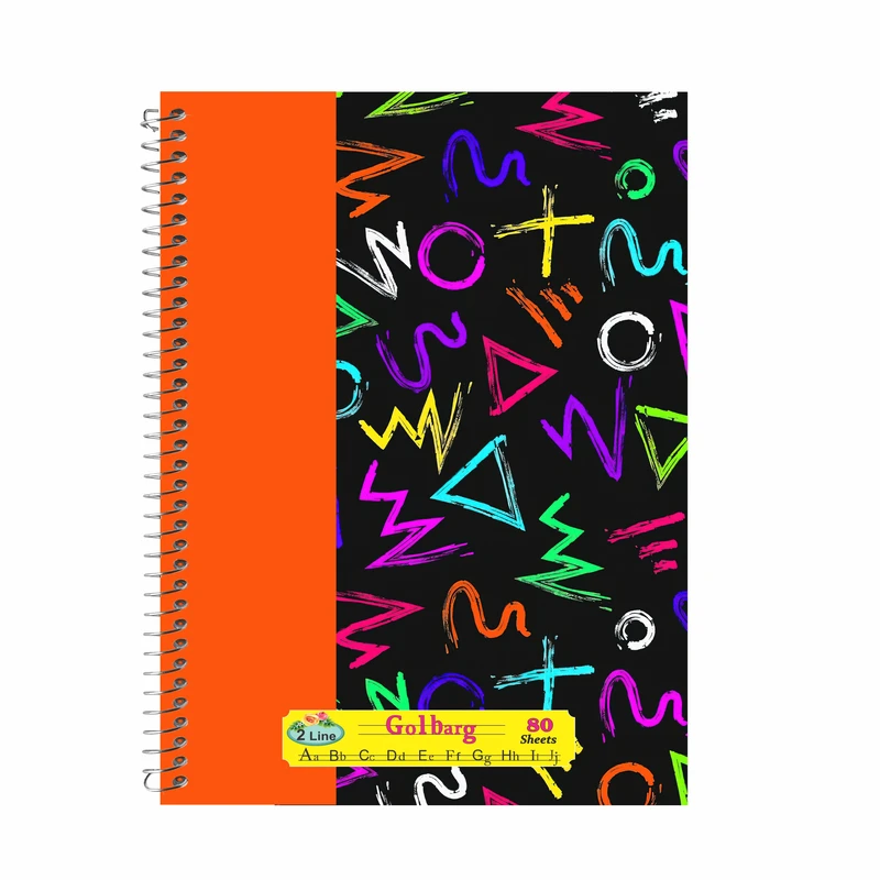 دفتر زبان 80 برگ گلبرگ طرح دانشجویی کد 7001