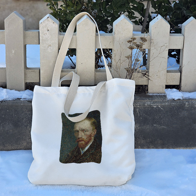 ساک خرید خندالو طرح سلف پرتره ونگوگ کد 715