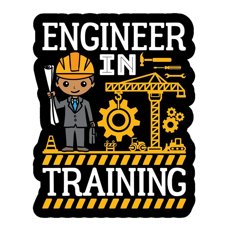 استیکر پارچه و لباس پاد آفرین مدل مهندس دانشجو فنی مهندسی کد S2363