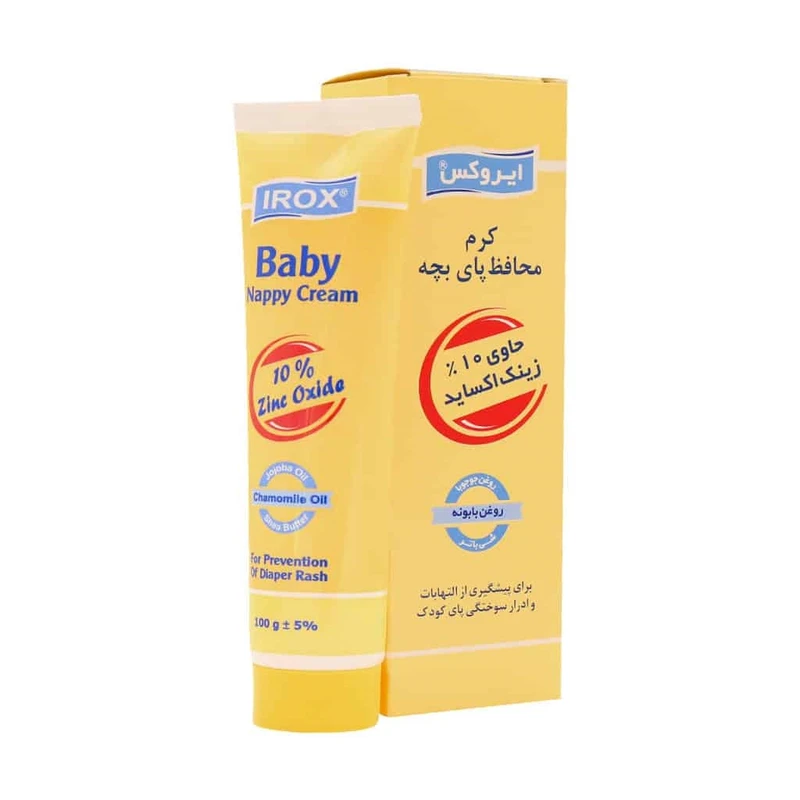 عکس شماره 2 : کرم محافظ پای کودک ایروکس مدل zinc oxide حجم 100 میلی لیتر