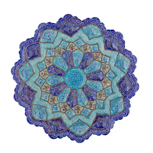 بشقاب مسی مینا کاری شده گالری ژاله طرح 301